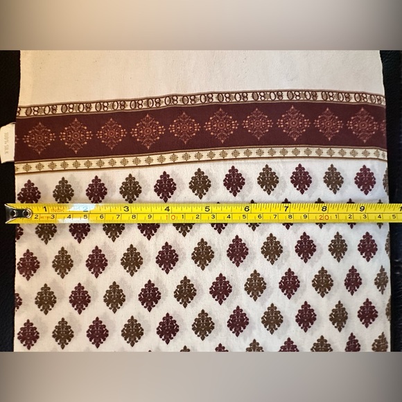 Silk Paisley Patterned Scarf, Silky Scarf, Headband 48.5"x9" - Picture 10 of 11